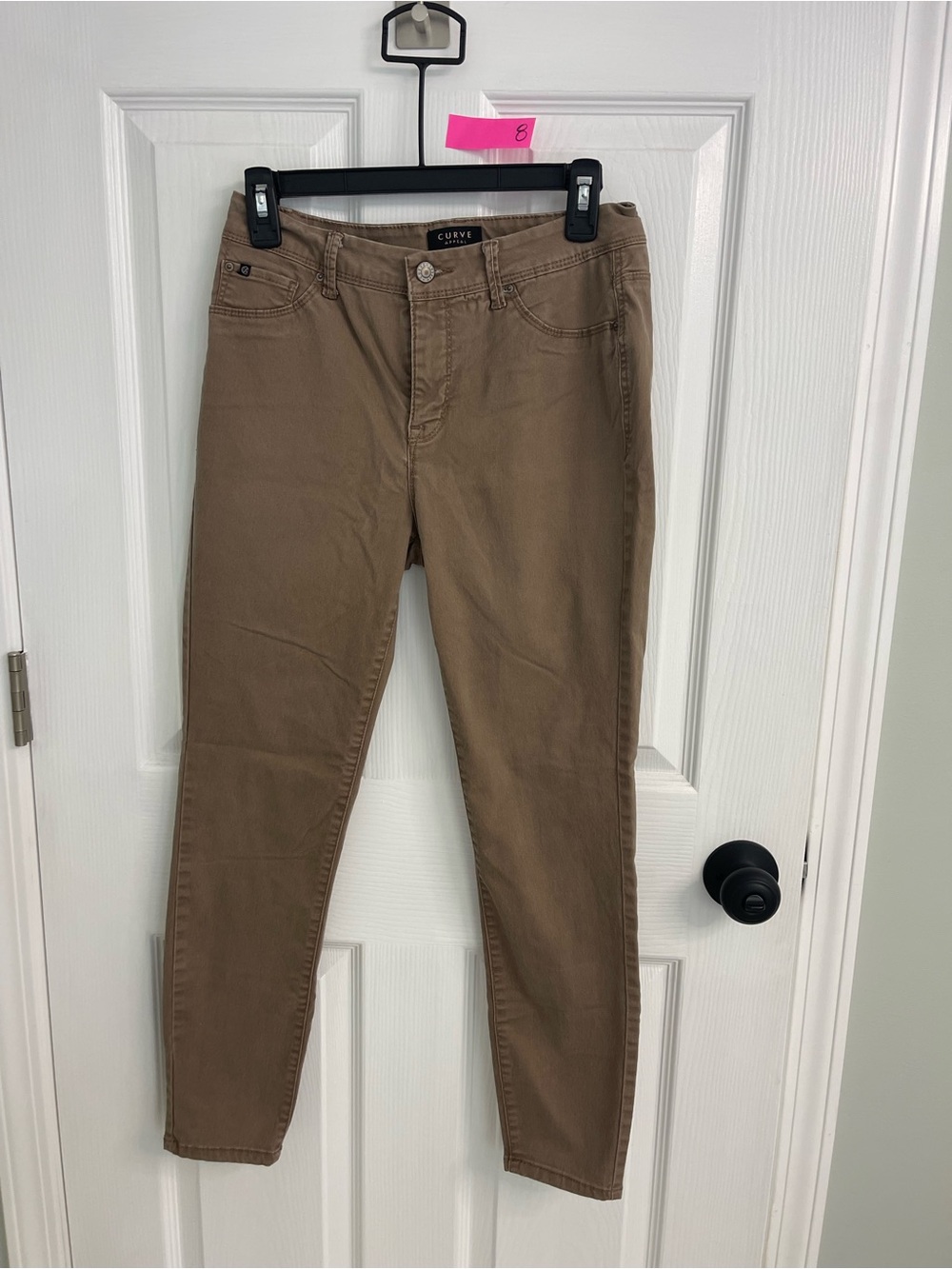 Curve by White House Black Market Women's Tan Skinny Jeans
